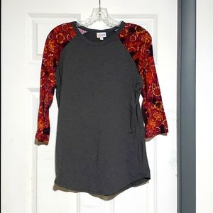 Lularoe shirt with 3/4 length sleeves size M
